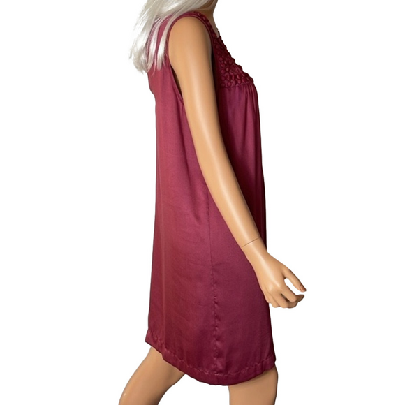 SIGRID OLSEN Signature Beaded Sequin Rosewood Viscose Sleeveless Dress Medium - Picture 5 of 15